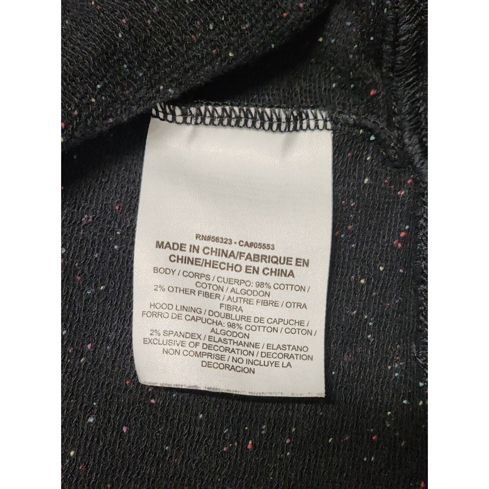 Rare Y2K Nike Speckled Hoodie Full‎ Zip Jacket Womens Medium Black - Picture 10 of 16